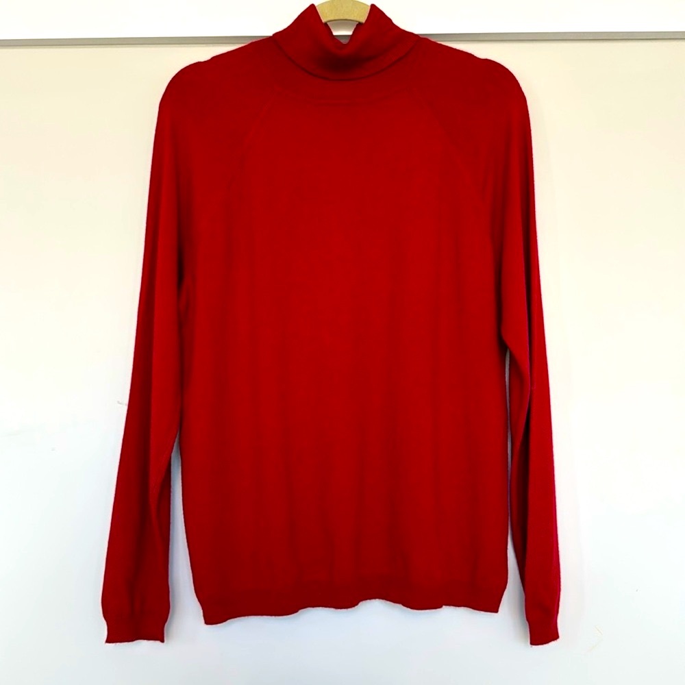 Talbots Knit Turtleneck Red Long Sleeve Sweater Women’s 1X Lightweight